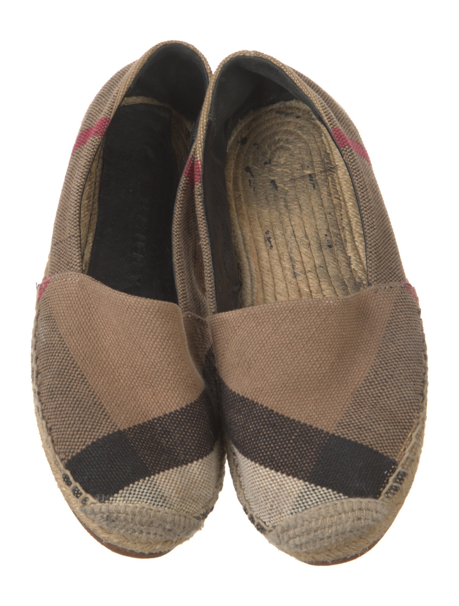 Burberry Nova Check Pattern Canvas Espadrilles